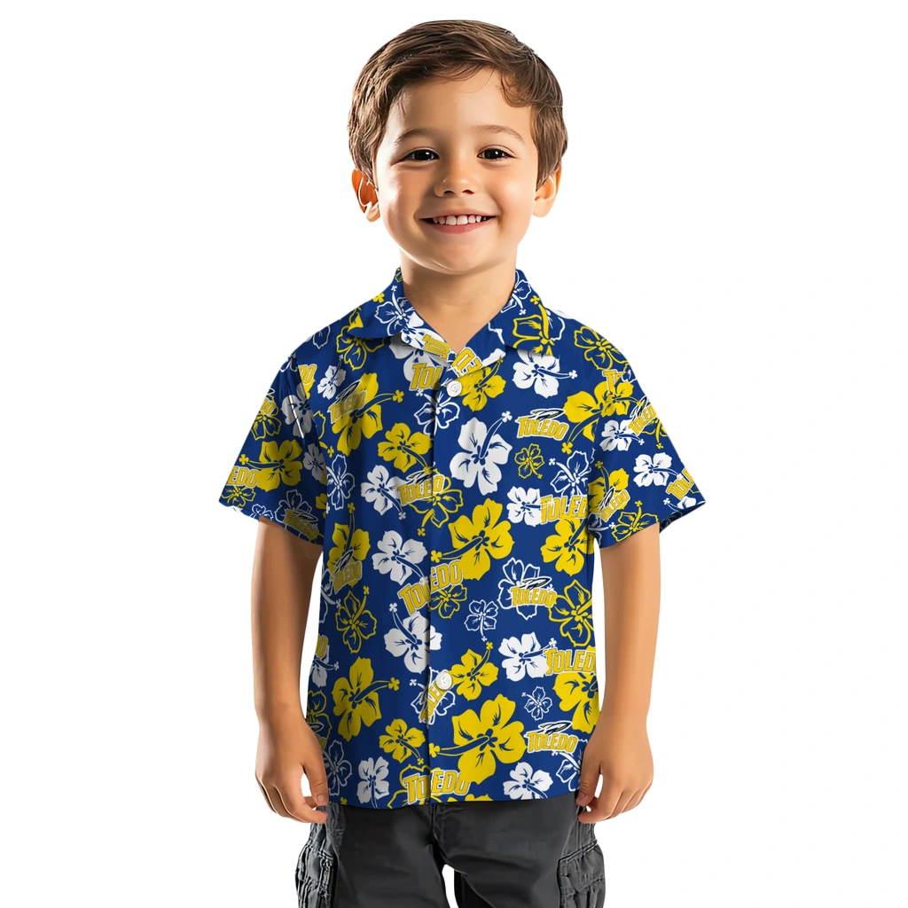 Toledo Rockets Hawaiian Shirt - Hibiscus Flower Design toledo rockets hibiscus bloom blue hawaiian shirts top rated