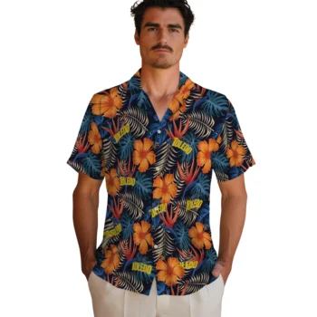 toledo rockets hibiscus foliage hawaiian shirts fashion forward