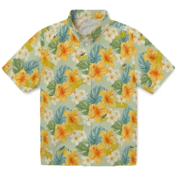 toledo rockets hibiscus mood pale lime yellow hawaiian shirts best selling