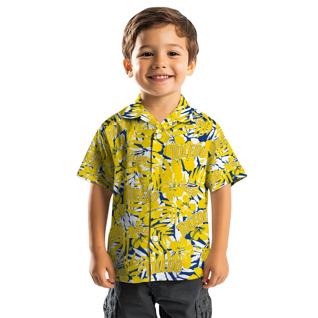 Toledo Rockets Hawaiian Shirt - Hibiscus Overlay toledo rockets hibiscus overlay hawaiian shirts top rated
