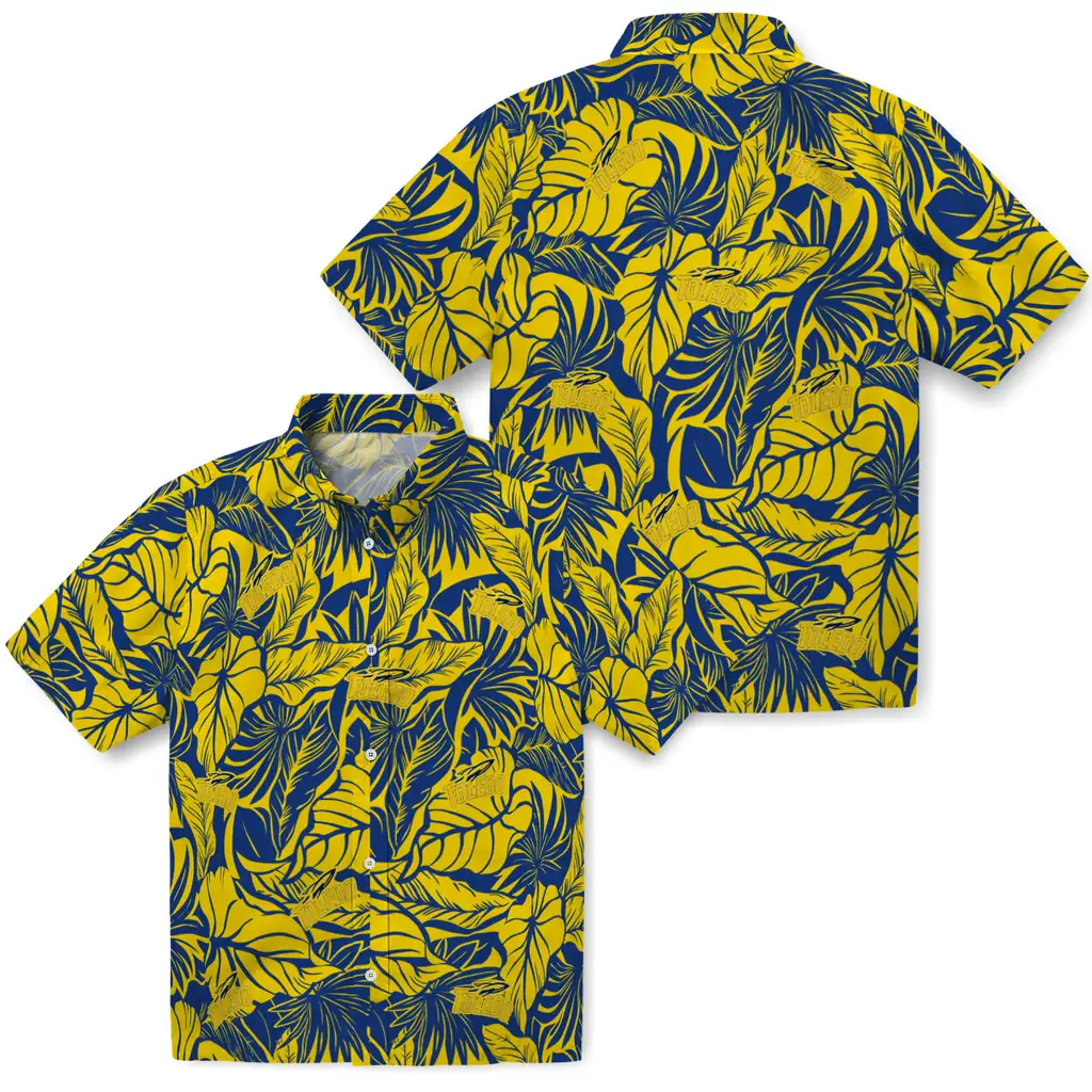 Toledo Rockets Hawaiian Shirt - Monstera Layer toledo rockets monstera layer blue hawaiian shirts high quality