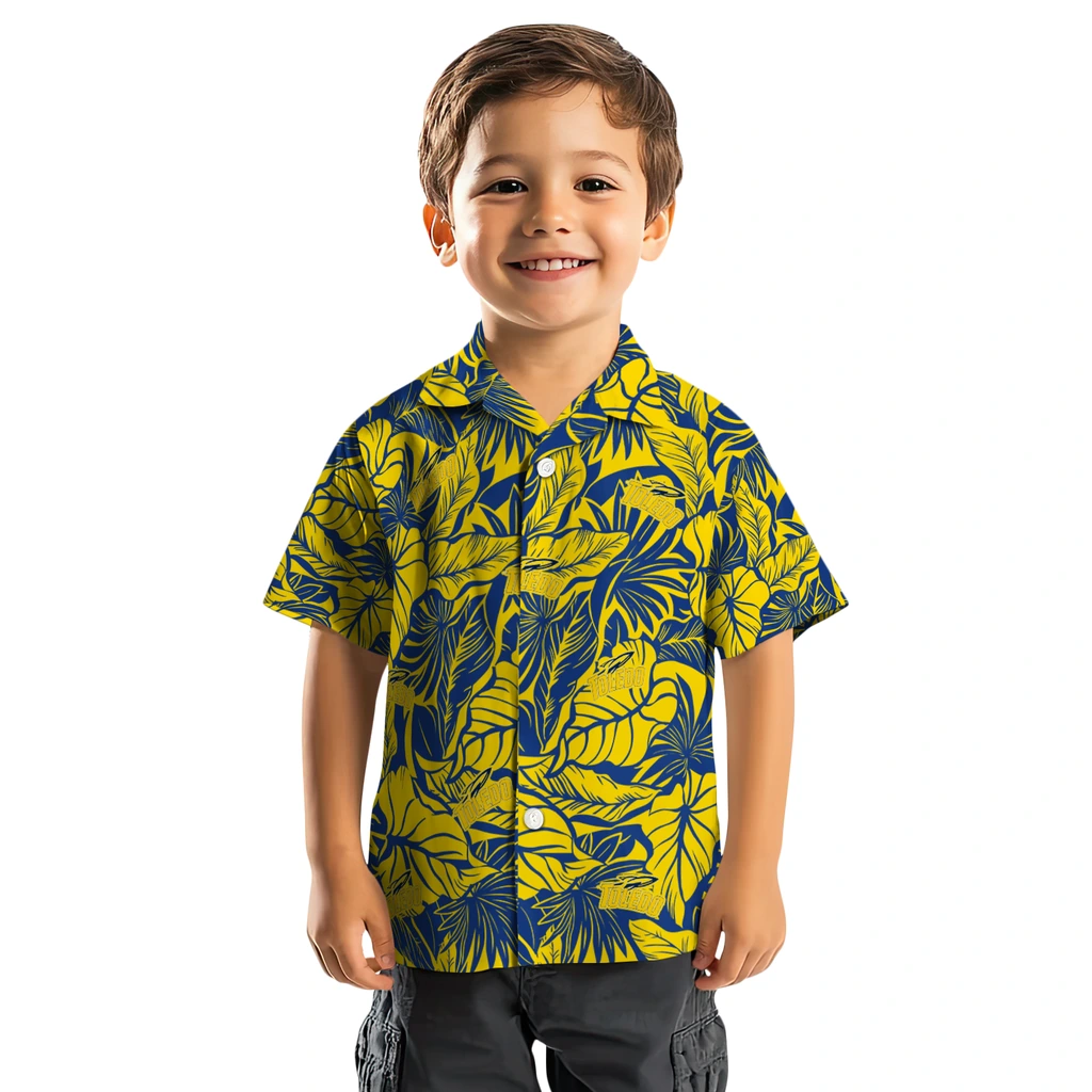 Toledo Rockets Hawaiian Shirt - Monstera Layer toledo rockets monstera layer blue hawaiian shirts top rated
