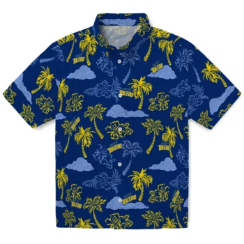toledo rockets palm and clouds blue hawaiian shirts best selling