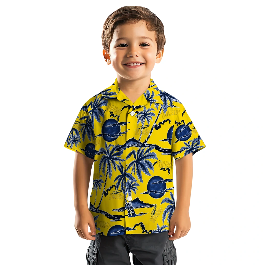 Toledo Rockets Hawaiian Shirt - Palm Sunset toledo rockets palm sunset hawaiian shirts top rated