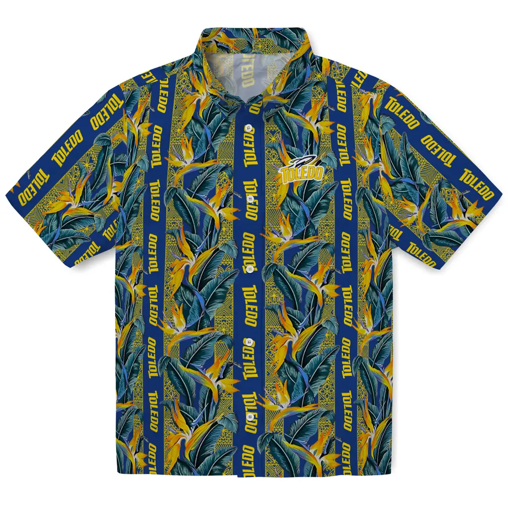 Toledo Rockets Hawaiian Shirt - Paradise Vines toledo rockets paradise vines blue hawaiian shirts best selling