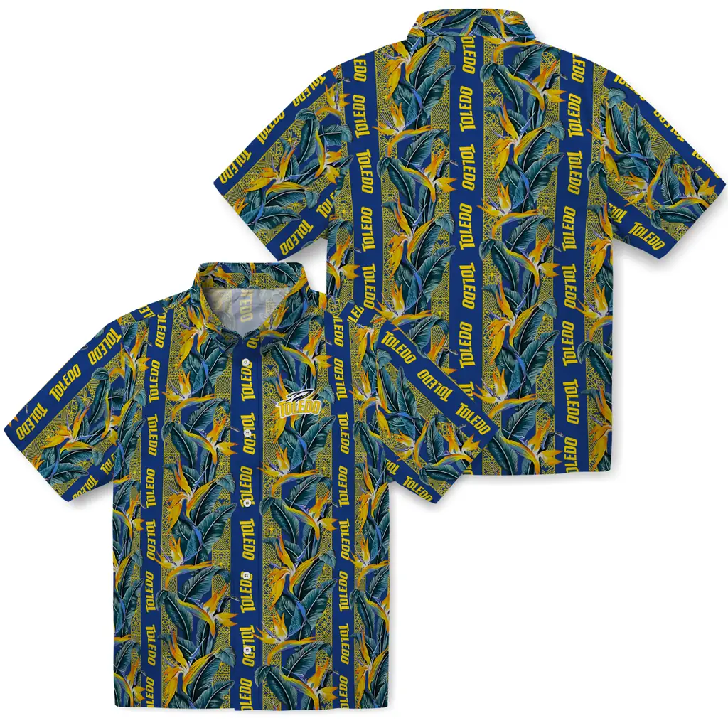 Toledo Rockets Hawaiian Shirt - Paradise Vines toledo rockets paradise vines blue hawaiian shirts high quality