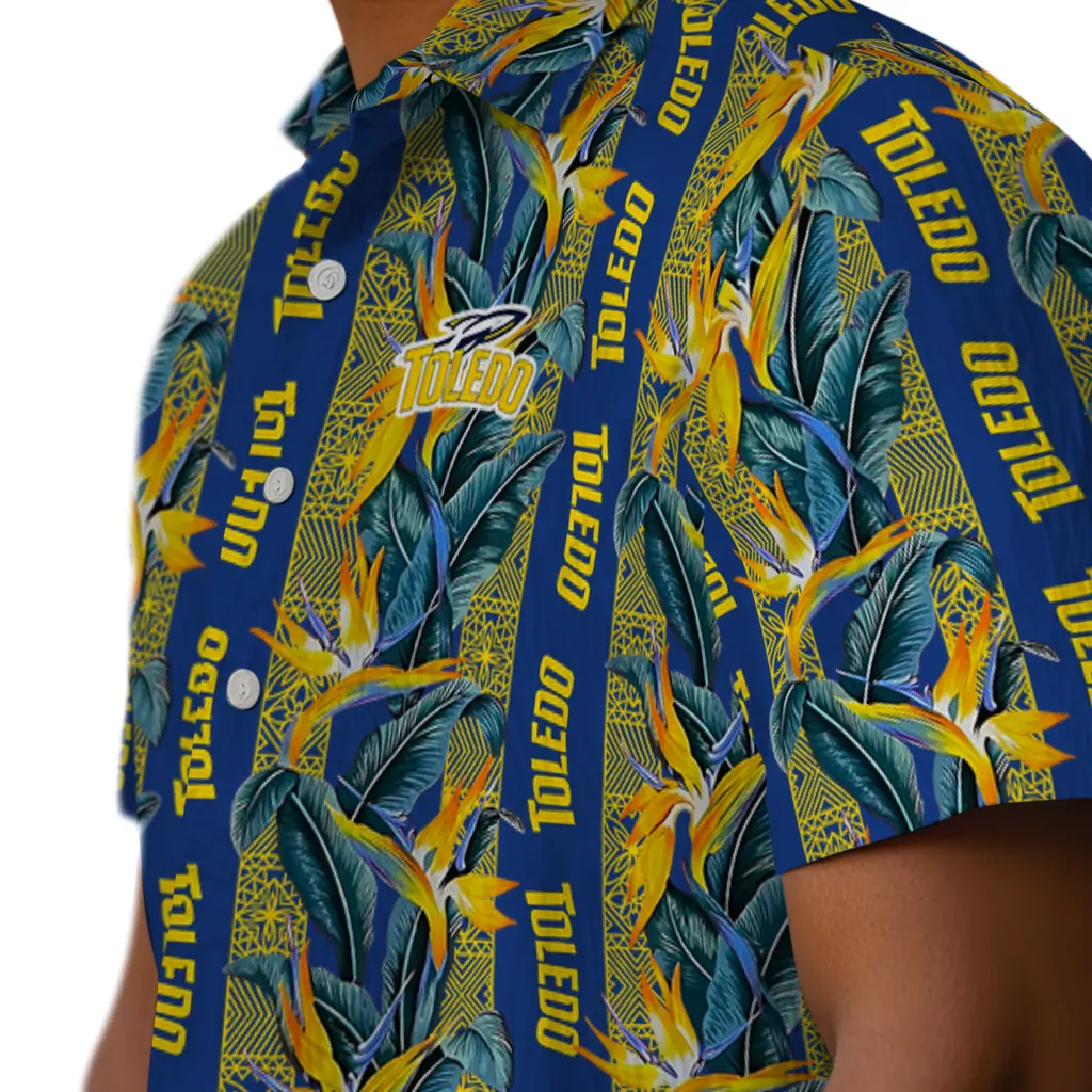 Toledo Rockets Hawaiian Shirt - Paradise Vines toledo rockets paradise vines blue hawaiian shirts trendy