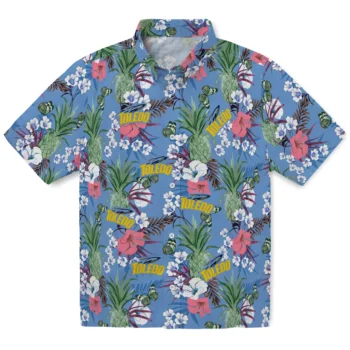 toledo rockets pineapple bouquet best sky blue hawaiian shirts best selling