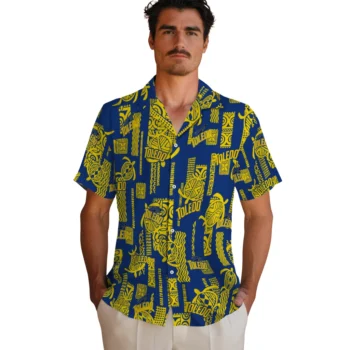 toledo rockets turtle lines blue hawaiian shirts fashion forward