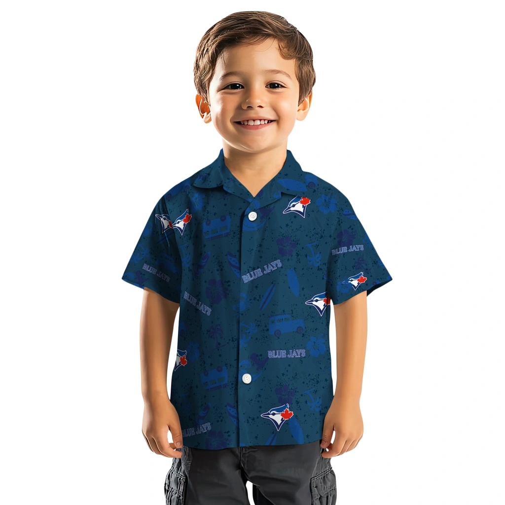 Toronto Blue Jays Hawaiian Shirt - Beach Vibe toronto blue jays beach vibe navy hawaiian shirts top rated