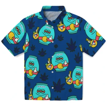 toronto blue jays bong smile blue hawaiian shirts best selling