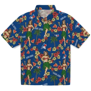 toronto blue jays hawaiian girls design blue hawaiian shirts best selling