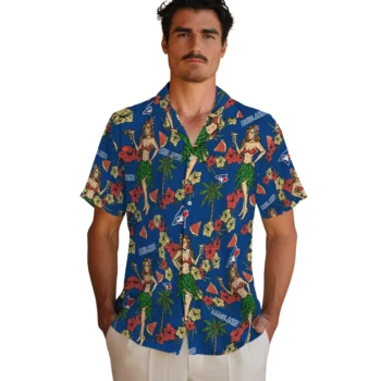 toronto blue jays hawaiian girls design blue hawaiian shirts fashion forward