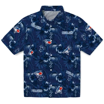 toronto blue jays hibiscus exotic blue hawaiian shirts best selling