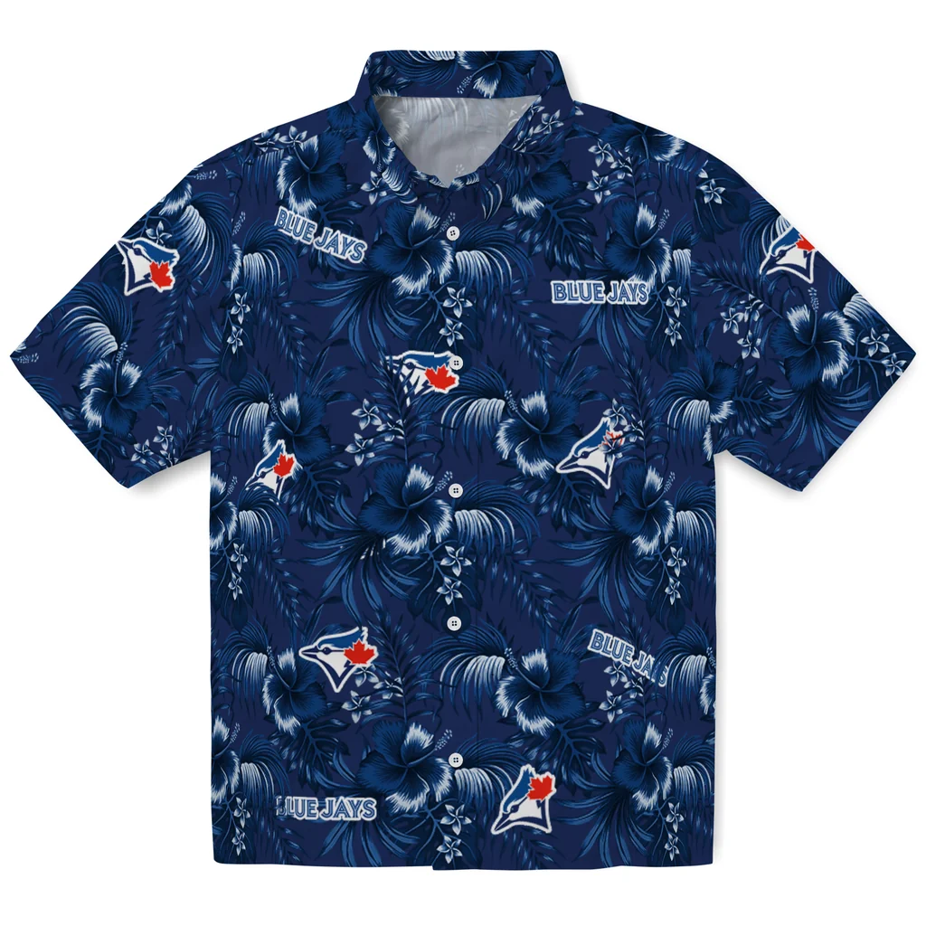 Toronto Blue Jays Hawaiian Shirt - Hibiscus Exotic toronto blue jays hibiscus exotic blue hawaiian shirts best selling