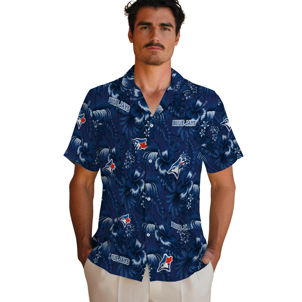 Toronto Blue Jays Hawaiian Shirt - Hibiscus Exotic toronto blue jays hibiscus exotic blue hawaiian shirts fashion forward