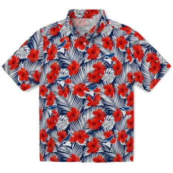 toronto blue jays hibiscus fiesta red royal blue hawaiian shirts best selling