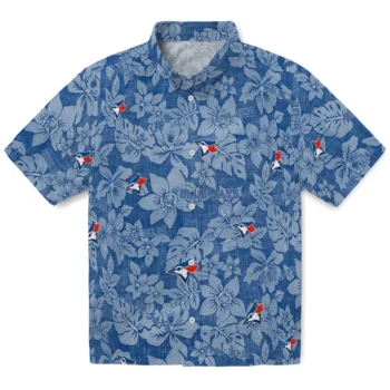 toronto blue jays hibiscus oasis blue hawaiian shirts best selling