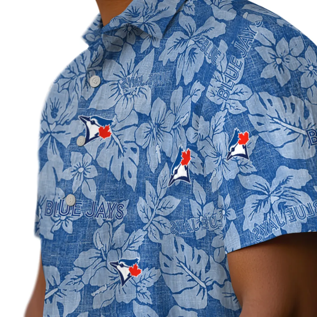 Toronto Blue Jays Hawaiian Shirt - Hibiscus Oasis toronto blue jays hibiscus oasis blue hawaiian shirts trendy