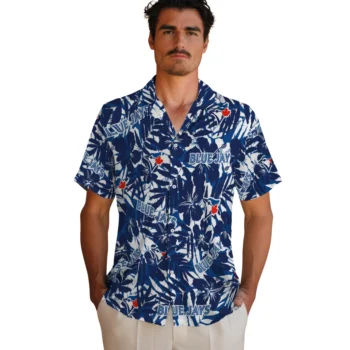 toronto blue jays hibiscus overlay hawaiian shirts fashion forward