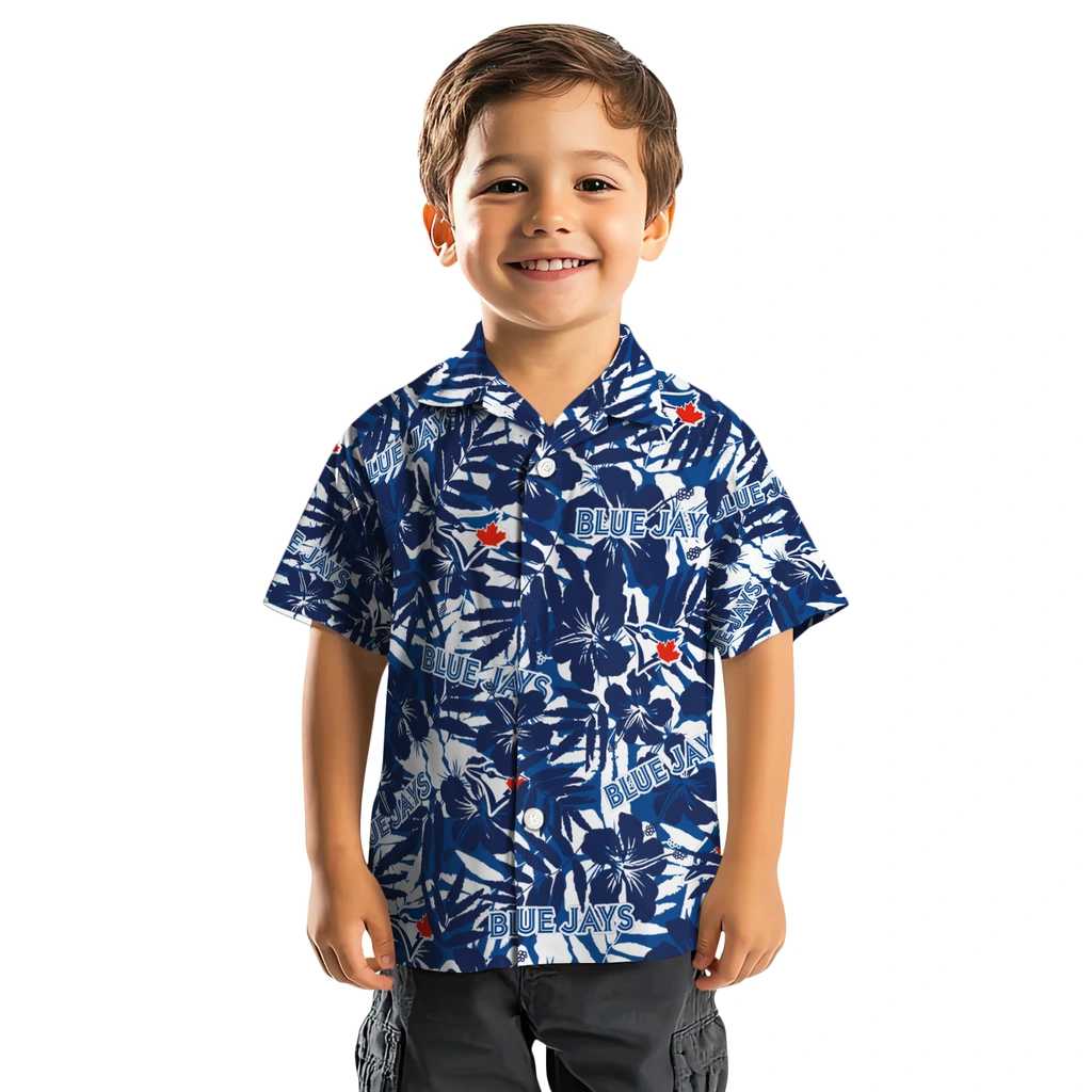 Toronto Blue Jays Hawaiian Shirt - Hibiscus Overlay toronto blue jays hibiscus overlay hawaiian shirts top rated