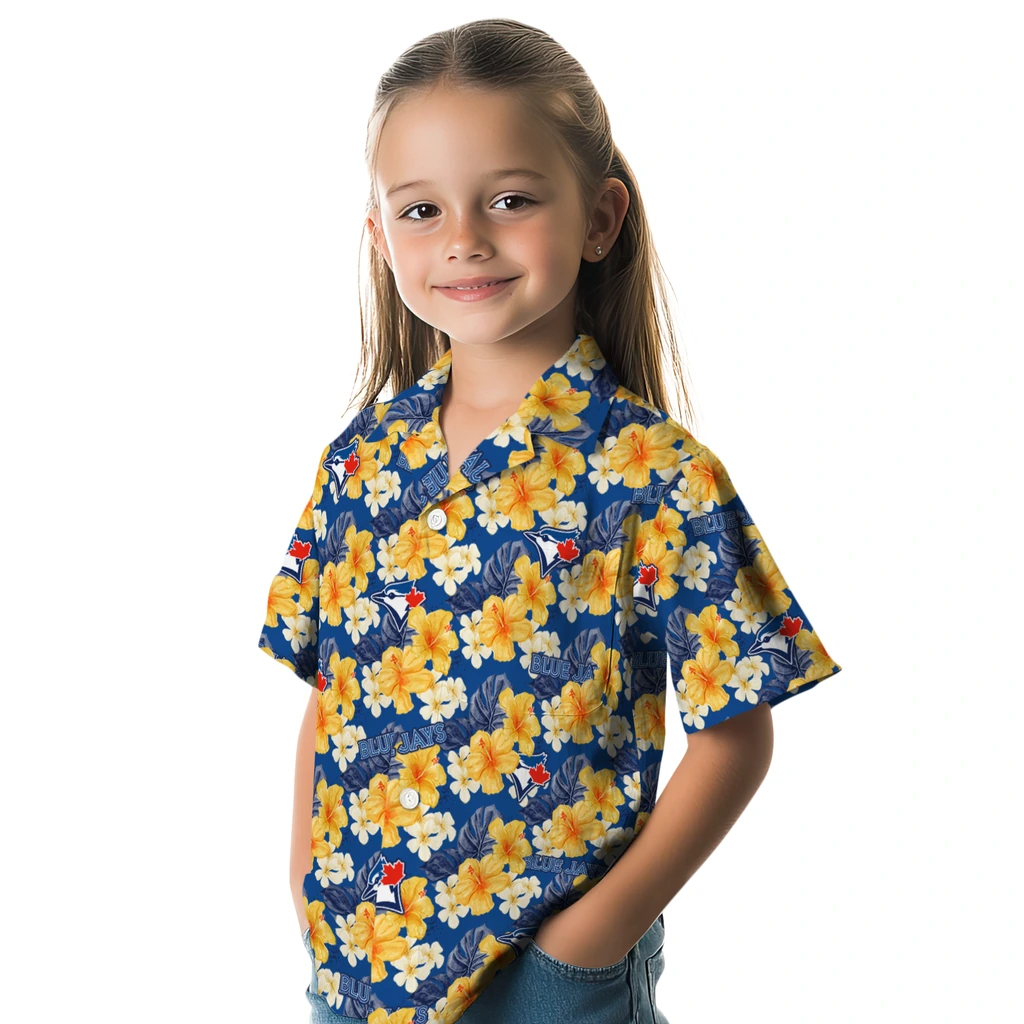 Toronto Blue Jays Hawaiian Shirt - Hibiscus Tropics toronto blue jays hibiscus tropics blue yellow hawaiian shirts premium grade