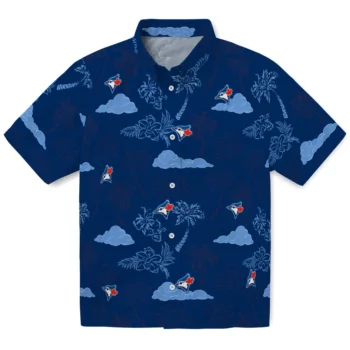 toronto blue jays palm and clouds blue hawaiian shirts best selling