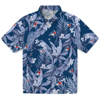 toronto blue jays palm leaves blue hawaiian shirts best selling