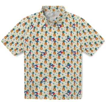 toronto blue jays pineapple delight beige hawaiian shirts best selling