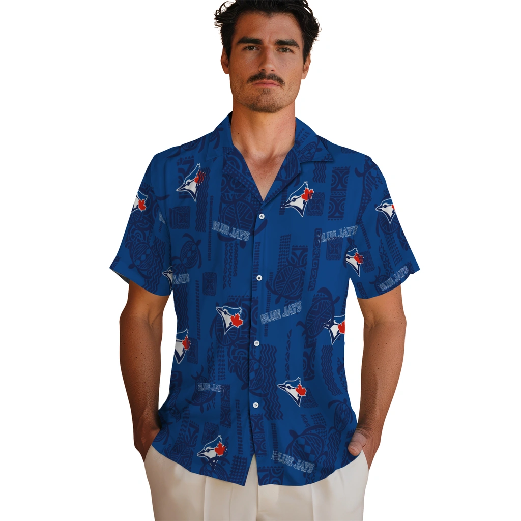 Toronto Blue Jays Hawaiian Shirt - Turtle Lines toronto blue jays turtle lines blue hawaiian shirts fashion forward