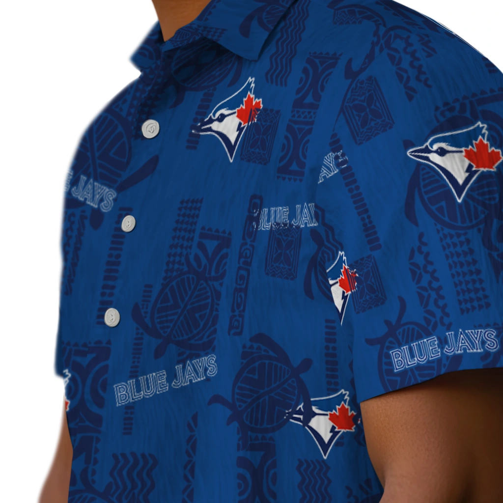 Toronto Blue Jays Hawaiian Shirt - Turtle Lines toronto blue jays turtle lines blue hawaiian shirts trendy