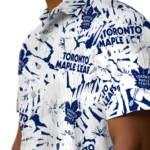 Toronto Maple Leafs Hawaiian Shirt – Hibiscus Overlay