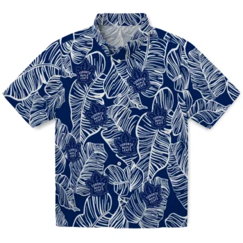 toronto maple leafs leaf outline blue hawaiian shirts best selling