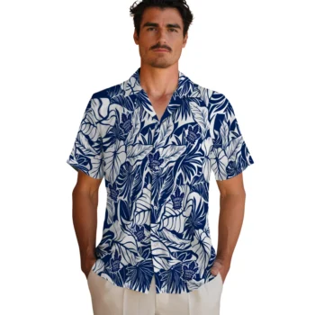 toronto maple leafs monstera layer blue hawaiian shirts fashion forward