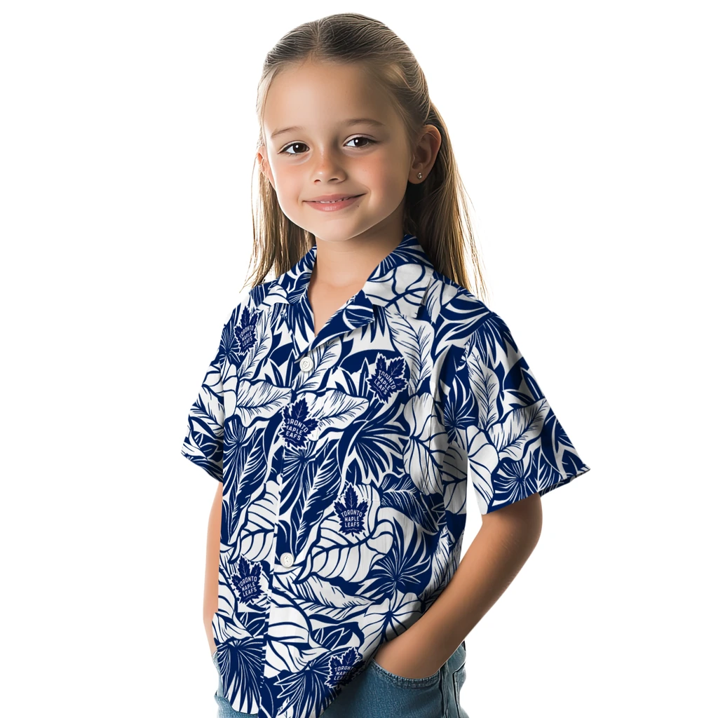 Toronto Maple Leafs Hawaiian Shirt - Monstera Layer toronto maple leafs monstera layer blue hawaiian shirts premium grade
