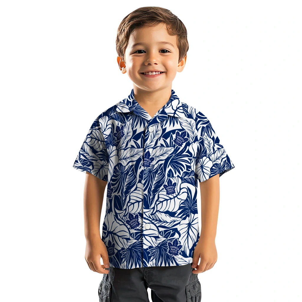 Toronto Maple Leafs Hawaiian Shirt - Monstera Layer toronto maple leafs monstera layer blue hawaiian shirts top rated