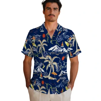 toronto maple leafs palm tree island blue hawaiian shirts fashion forward