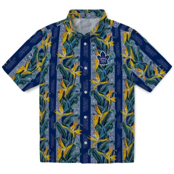 toronto maple leafs paradise vines blue hawaiian shirts best selling