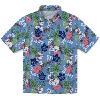 toronto maple leafs pineapple bouquet best sky blue hawaiian shirts best selling