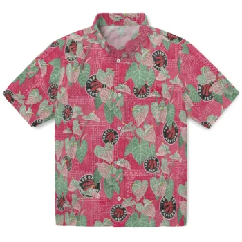 toronto raptors anthurium overlay red hawaiian shirts best selling