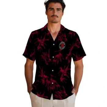 toronto raptors bamboo branches red black hawaiian shirts fashion forward