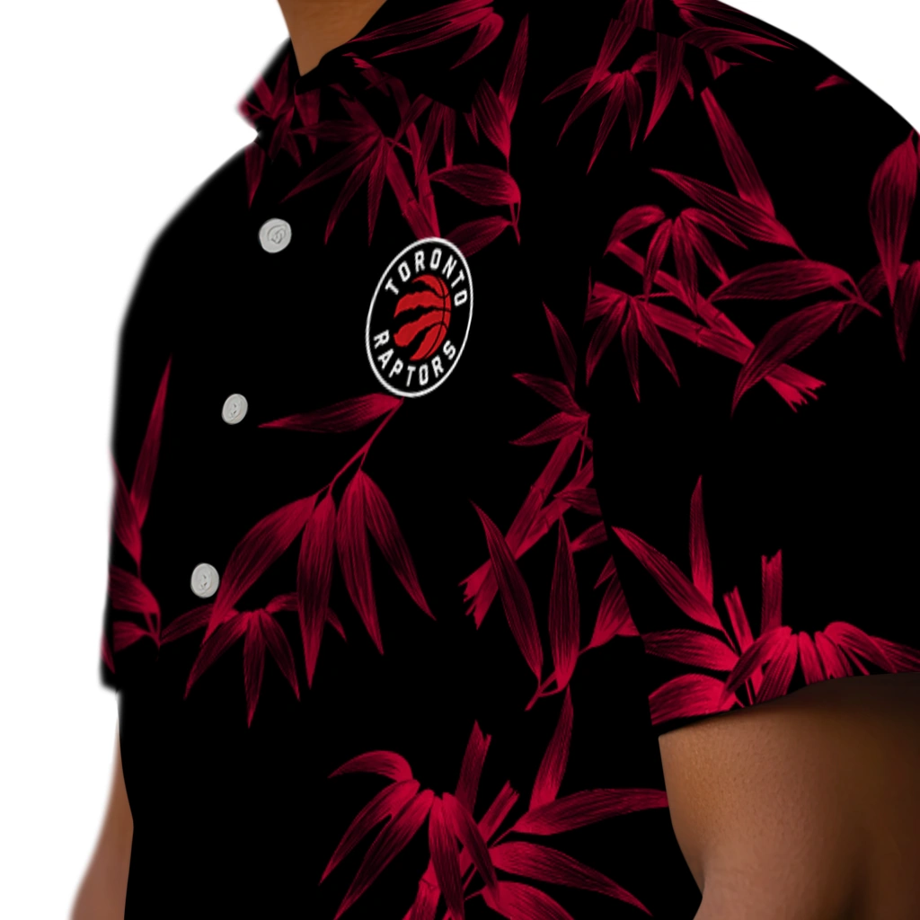 Toronto Raptors Hawaiian Shirt - Bamboo Branches toronto raptors bamboo branches red black hawaiian shirts trendy