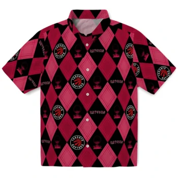 toronto raptors balloon plaid red hawaiian shirts best selling