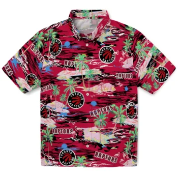 toronto raptors flamingo retreat red hawaiian shirts best selling