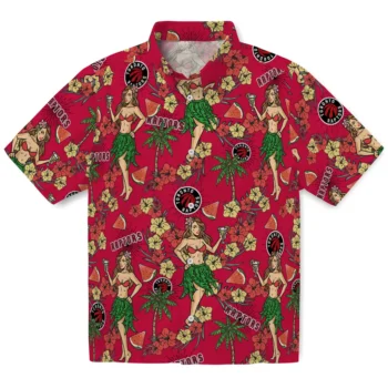 toronto raptors hawaiian girls design red hawaiian shirts best selling