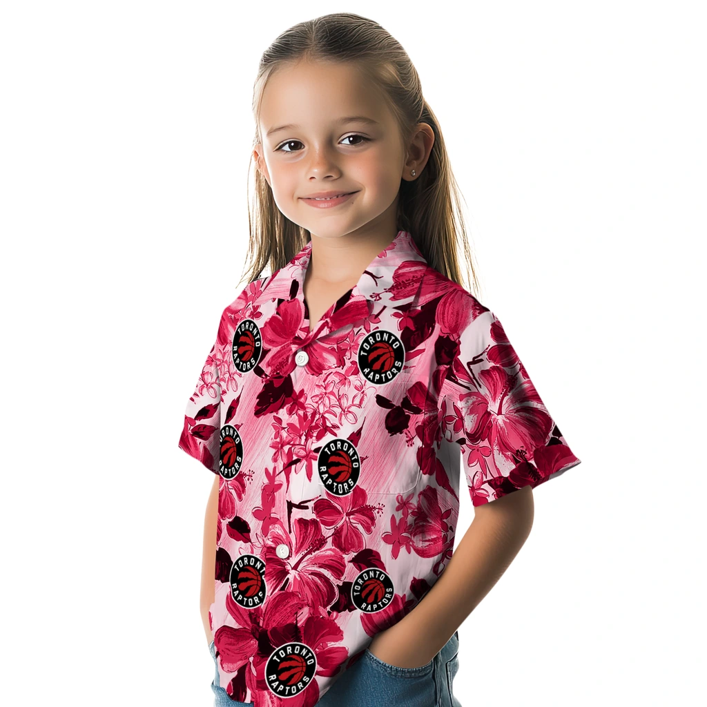 Toronto Raptors Hawaiian Shirt - Hibiscus Arrangement toronto raptors hibiscus arrangement red hawaiian shirts premium grade