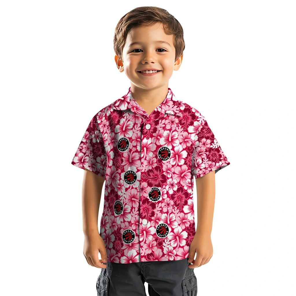 Toronto Raptors Hawaiian Shirt - Hibiscus Blooms toronto raptors hibiscus blooms red hawaiian shirts top rated
