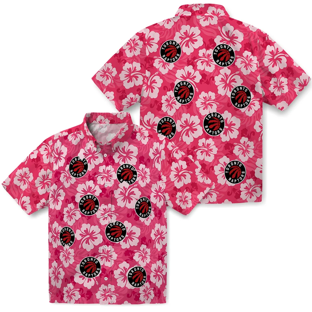 Toronto Raptors Hawaiian Shirt - Hibiscus Cluster toronto raptors hibiscus cluster red hawaiian shirts high quality