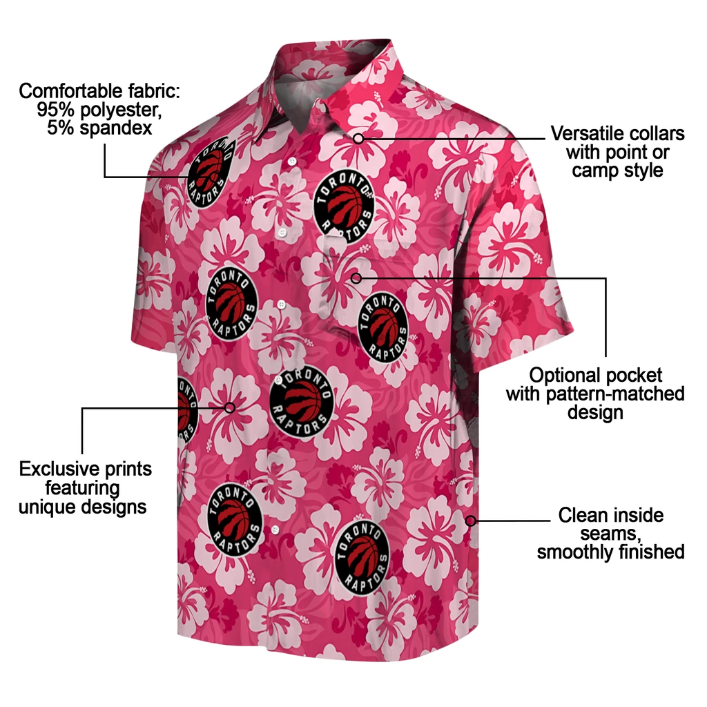 Toronto Raptors Hawaiian Shirt - Hibiscus Cluster toronto raptors hibiscus cluster red hawaiian shirts new arrival