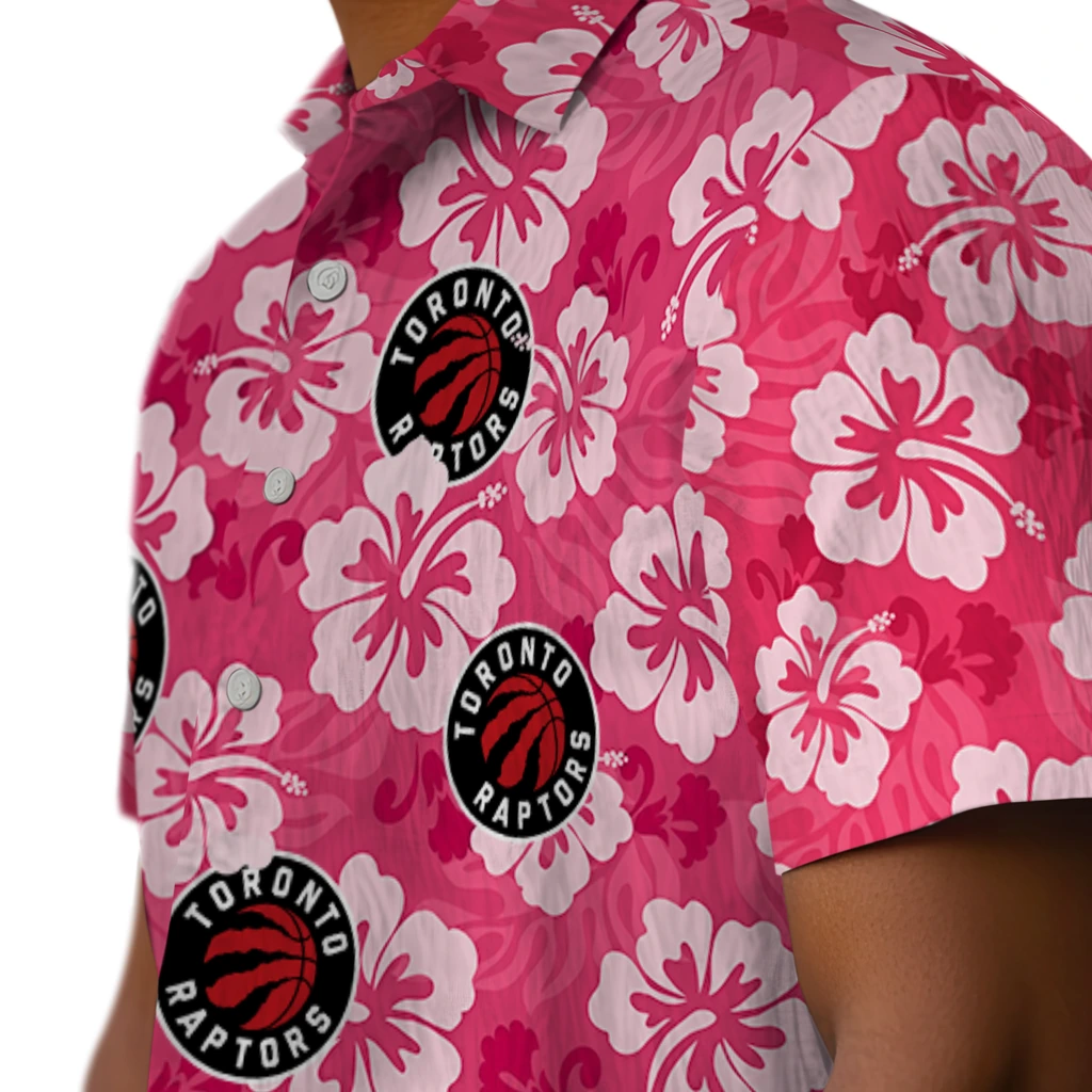 Toronto Raptors Hawaiian Shirt - Hibiscus Cluster toronto raptors hibiscus cluster red hawaiian shirts trendy